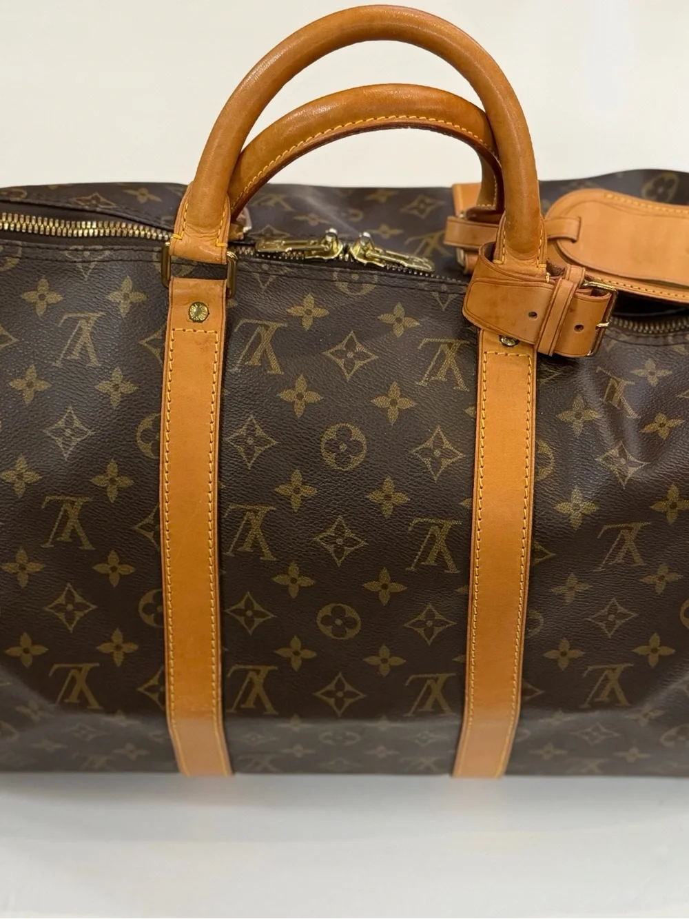 Louis Vuitton Monogram Canvas Duffle Bag in Brown and Tan